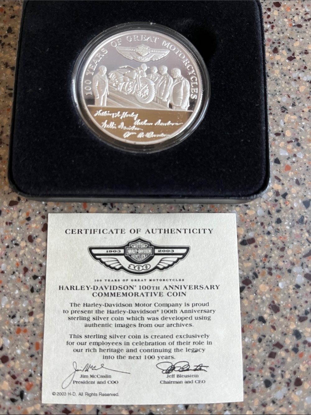 Harley-Davidson Silver 100th Anniversary Commemorative Coin Set